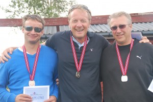 De glade medaljevinnerne. Christian, Lars Petter o